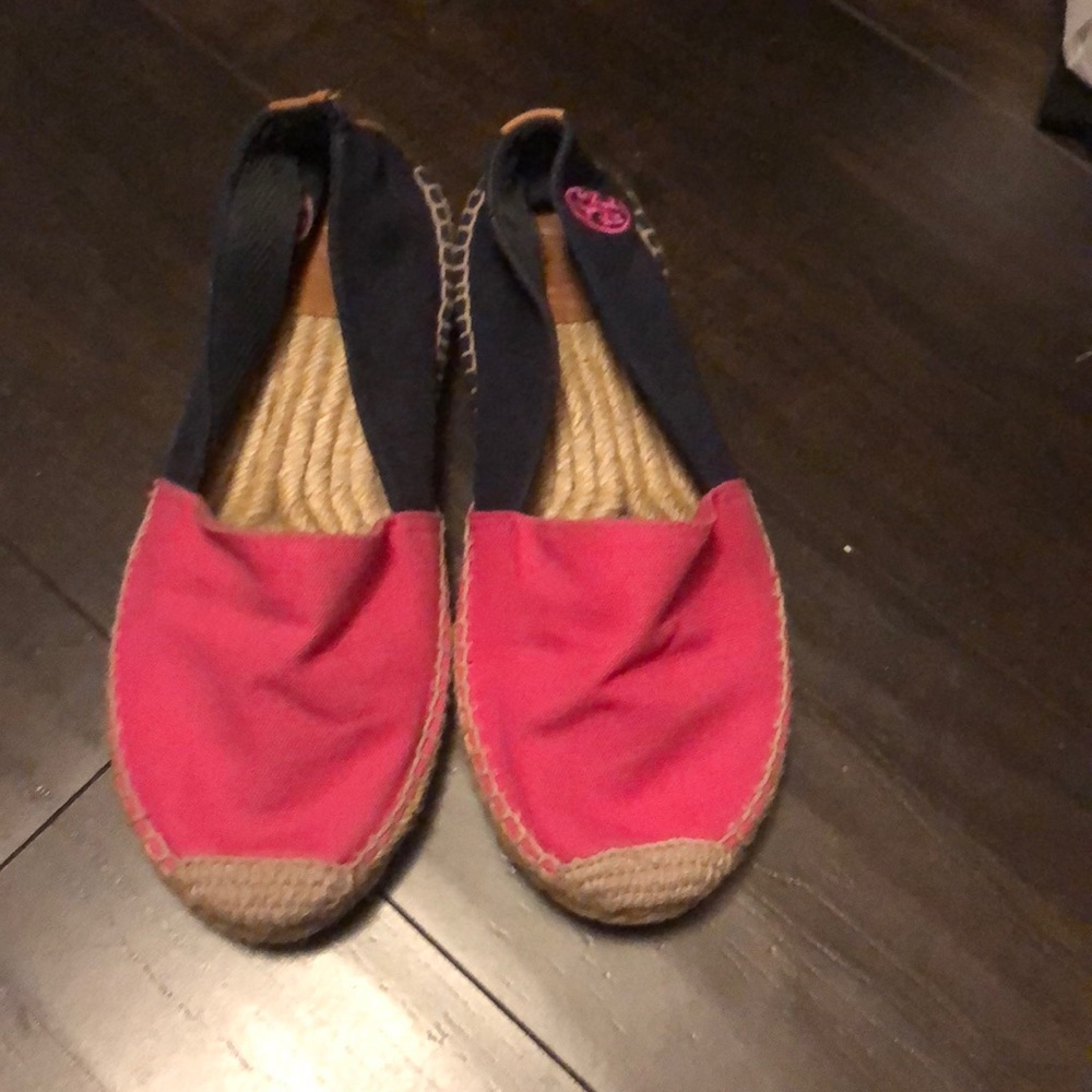 Tory Burch Espadrilles Amazing Pink and Navy!